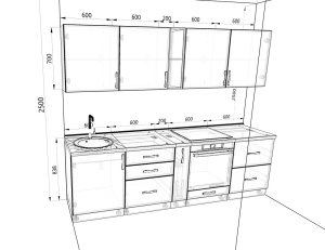Кухня классика 2600_схема